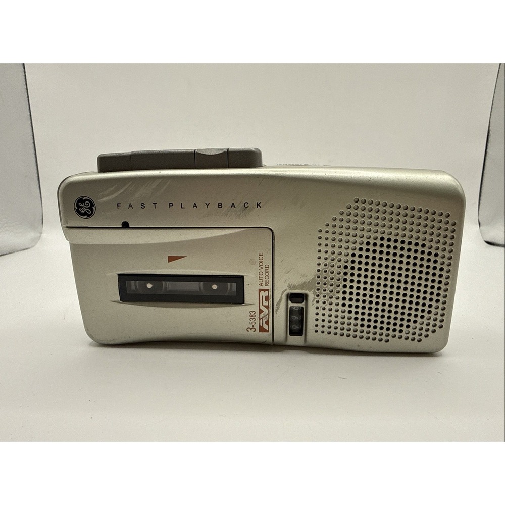 GE 3-5383A Microcassette Recorder AVR Fast Playback Voice Recorder FOR PARTS